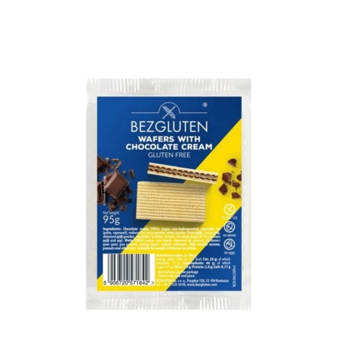 Bezgluten Chocolate-Filled Wafers 95g