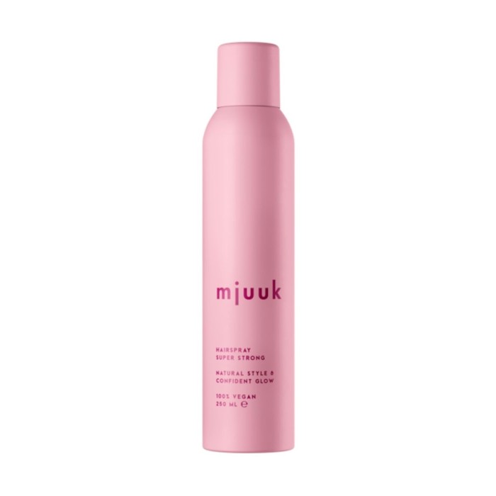 Mjuuk Hairspray Super Strong Λακ Μαλλιών για Δυνατό Κράτημα 250ml
