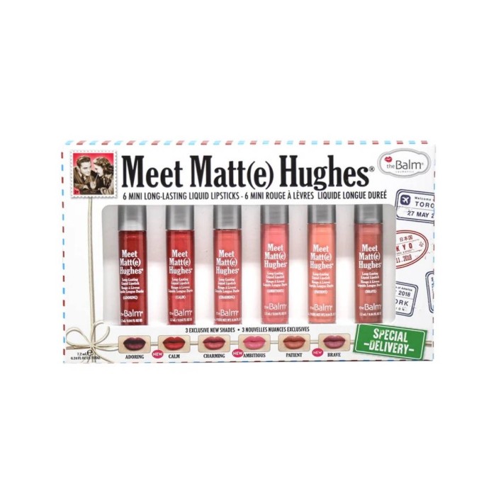 theBalm Mmh : Meet Matte Hughes 6 Mini Liquid Lipsticks Special Delivery 6 x 1.2 ml