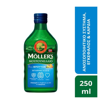 Moller’s Μουρουνέλαιο Γεύση Φρούτων 250ml