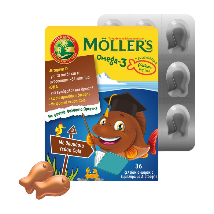 Mφller’s Omega-3 Jelly Fish Cola 36 Jellies