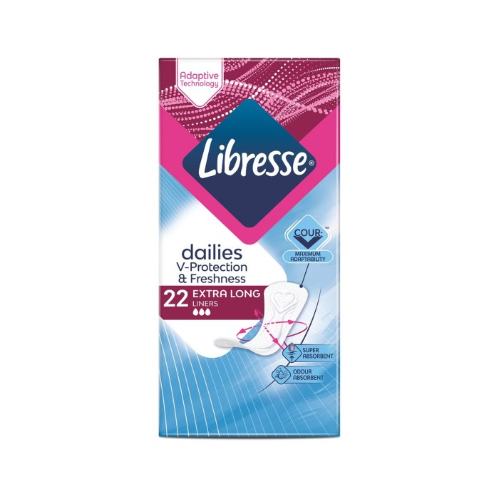 Libresse Extra Long Liners, 22pcs