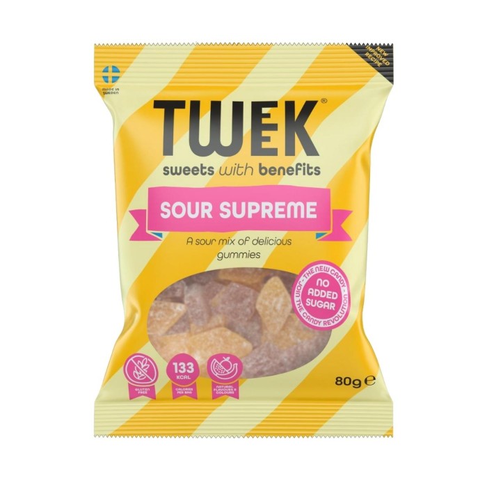 Tweek Sour Supreme Ζελεδάκια Χωρίς Ζάχαρη, 80g