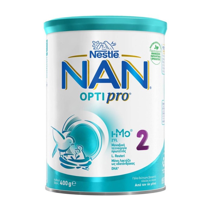 Nestle Nan Optipro 2 Βρεφικό Γάλα σε Σκόνη 6Μ+ 400g