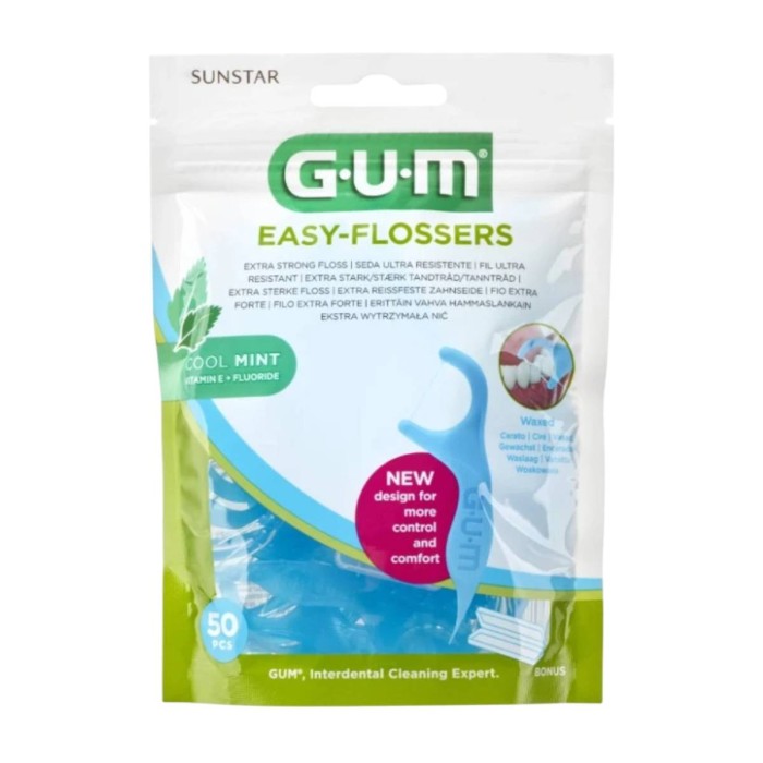 Gum 890 Easy Flossers Dental Floss 50pcs
