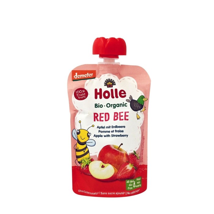 Holle Apple & Strawberry Puree From 8 Months 100g