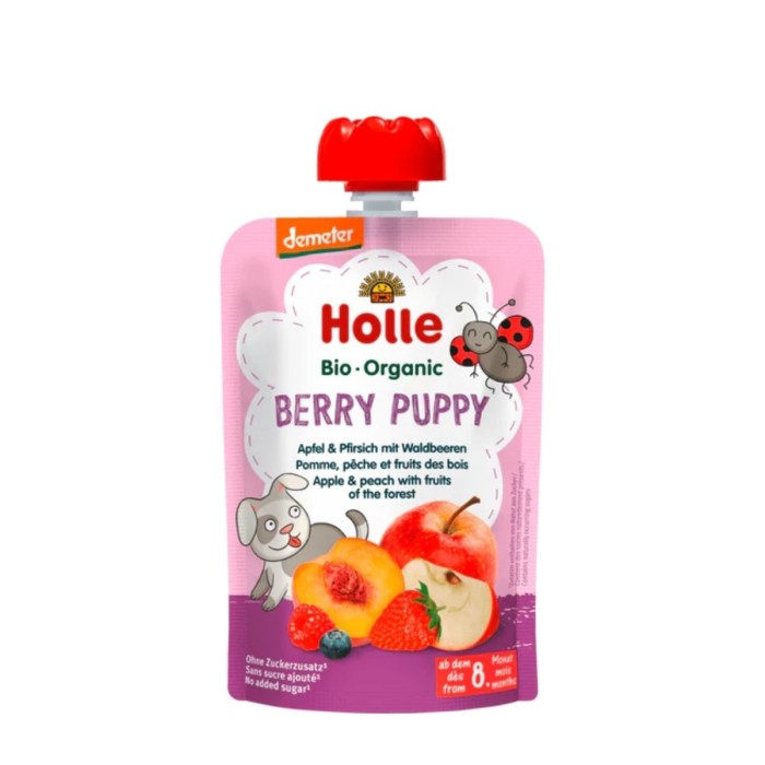 Holle Baby Puree Apple-Peach-Forest Fruits 100g