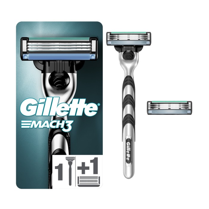 Gillette Mach3 Ξυριστική Μηχανή Με 2 Ανταλλακτικές Κεφαλές
