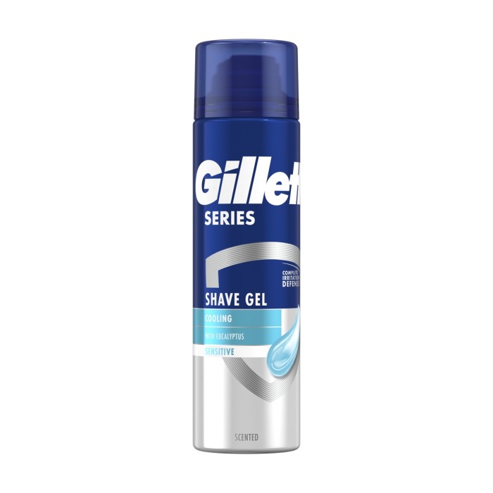 Gillette Series Cooling Sensitive Gel Ξυρίσματος Mε Ευκάλυπτο, 200ml