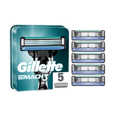 Gillette Mach3 Men’s Razor Blade Refills, 5pcs