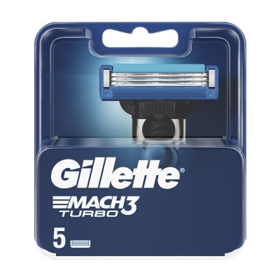 Gillette Mach3 Turbo Men’s Razor Blade Refills, 5pcs