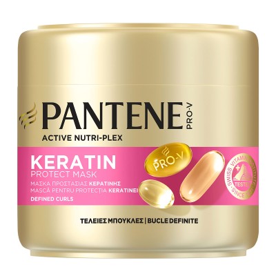 Pantene Pro-V Keratin Μάσκα Προστασίας για Μπούκλες 300ml