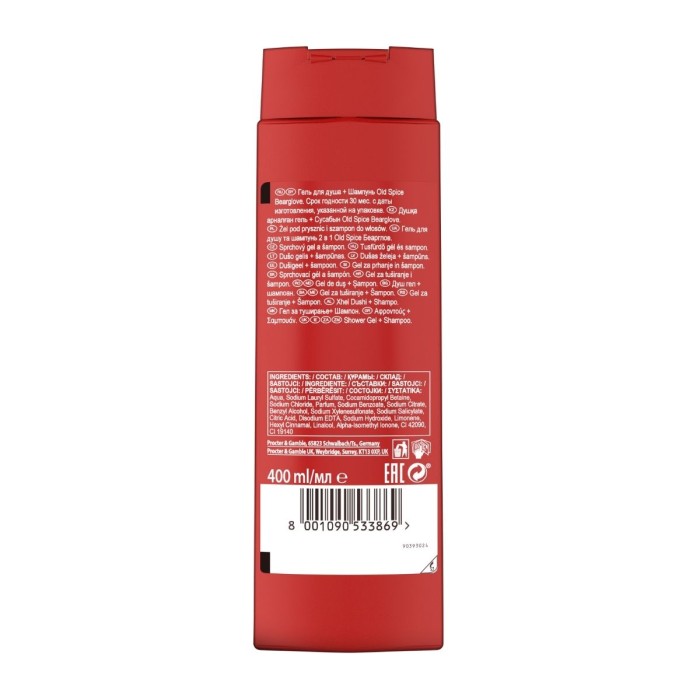 Old Spice Bearglove - Shower Gel & Shampoo For Men 400 ml