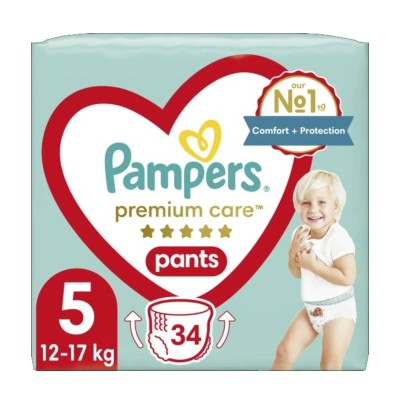 Pampers Premium Care No 5 (12-17kg) Diapers - Pants 34pcs