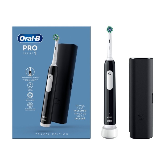 Oral-B Pro Series 1 - Mαύρη Ηλεκτρική Οδοντόβουρτσα & Θήκη Ταξιδίου