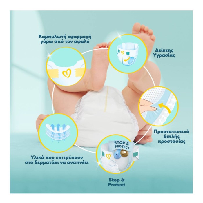 Pampers Premium Care Νο 2 (4kg-8kg) Βρεφικές Πάνες 46τμχ