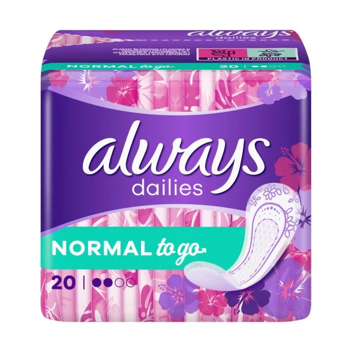 Always Dailies To Go Normal - Pantyliners, 20pcs