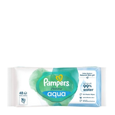 Pampers Harmonie Aqua Baby Wipes 48pcs