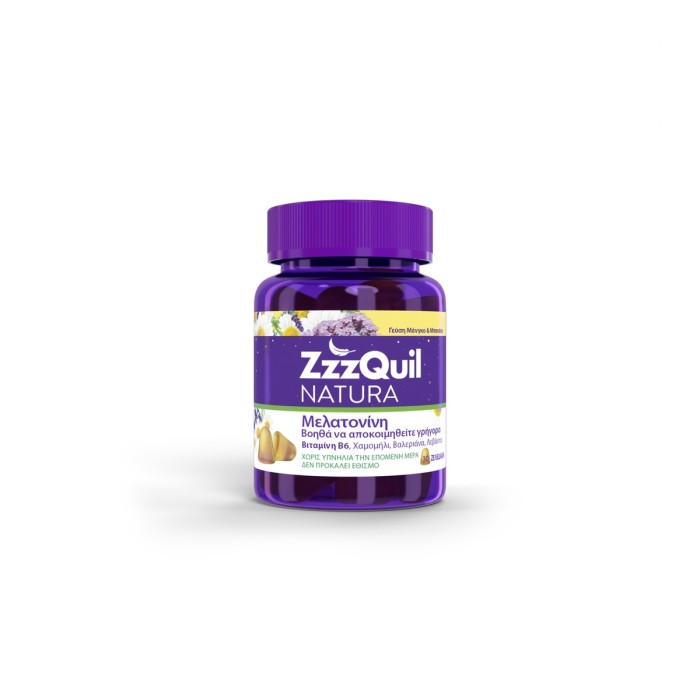 ZzzQuil Natura - Food supplement with Melatonin, Banana and Mango, 30 Gummies