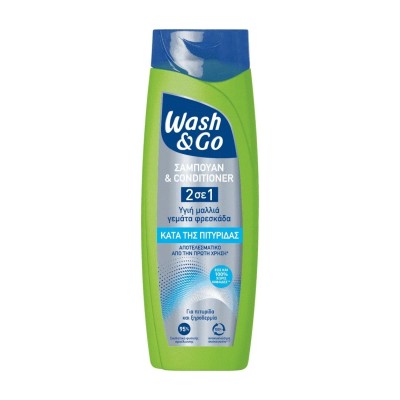 Wash & Go 2 in 1 Anti-Dandruff Shampoo & Conditioner, 360ml
