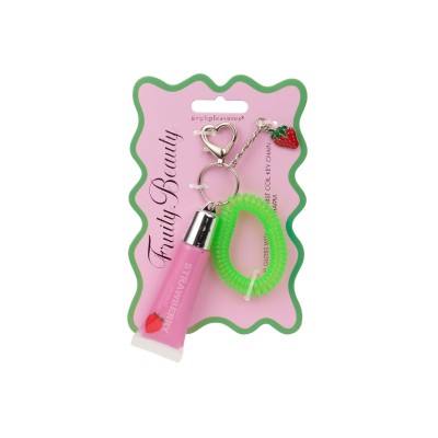 Tricoastal Key Chain with Lip Balm Strawberry