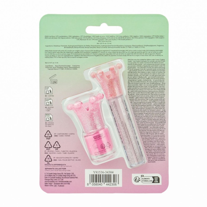 Σετ Lip Gloss & Βερνίκι Νυχιών με Glitter Marshmallow Sparkle Βρέφος & Παιδί