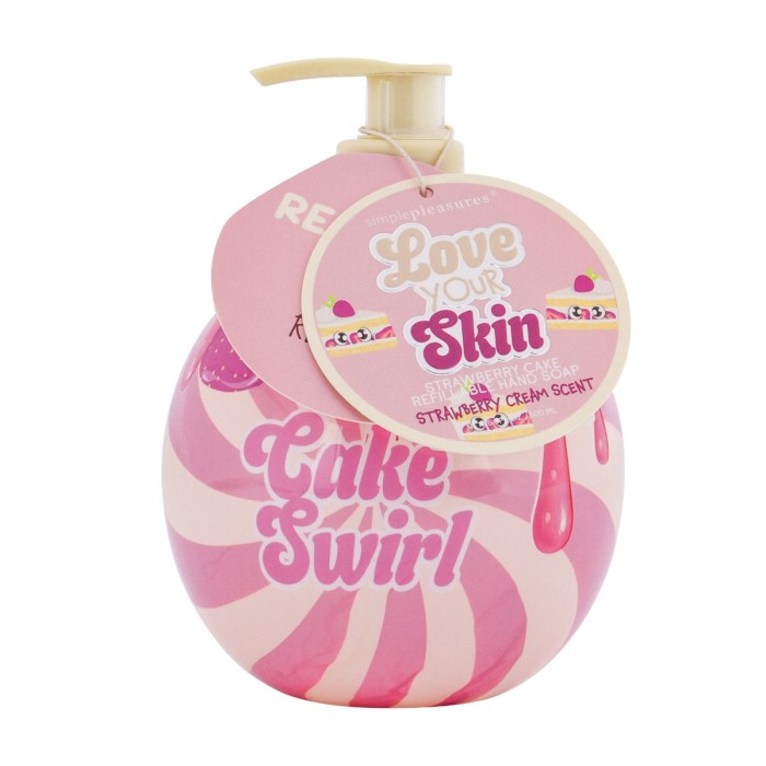 Tricoastal Cake Swirl Glitter Hand Soap – Cream Soap 500 ml with Charm
