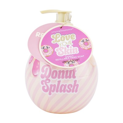 Tricoastal Donut Splash Glitter Hand Soap – Cream Soap 500 ml with Charm