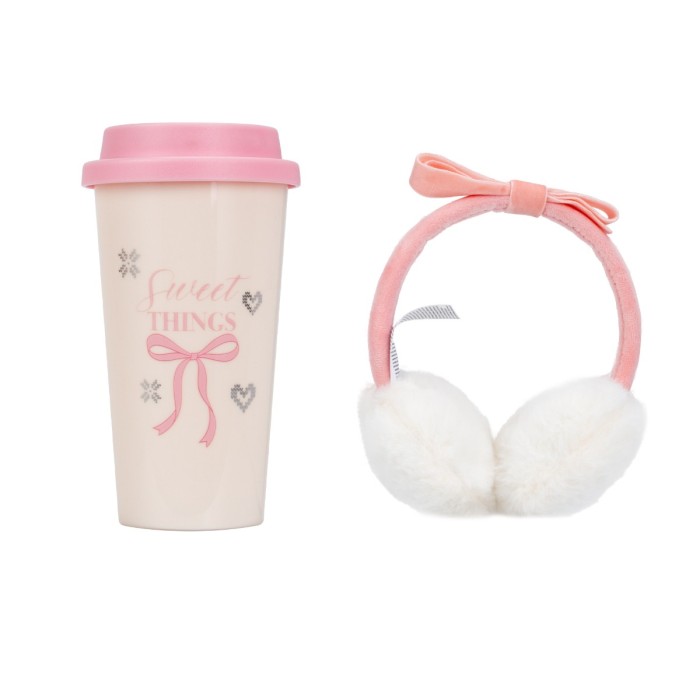 Tricoastal Notebook Spiral Fur Pink with Bows and Snowflake Charm