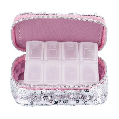 Tricoastal Pill Bag Pink Bows With Rhinestones