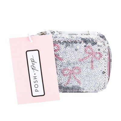 Tricoastal Pill Bag Pink Bows With Rhinestones