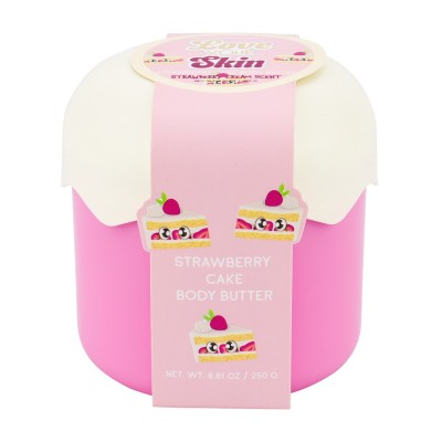 Tricoastal Strawberry Body Butter – Strawberry Body Butter with Colored Lid
