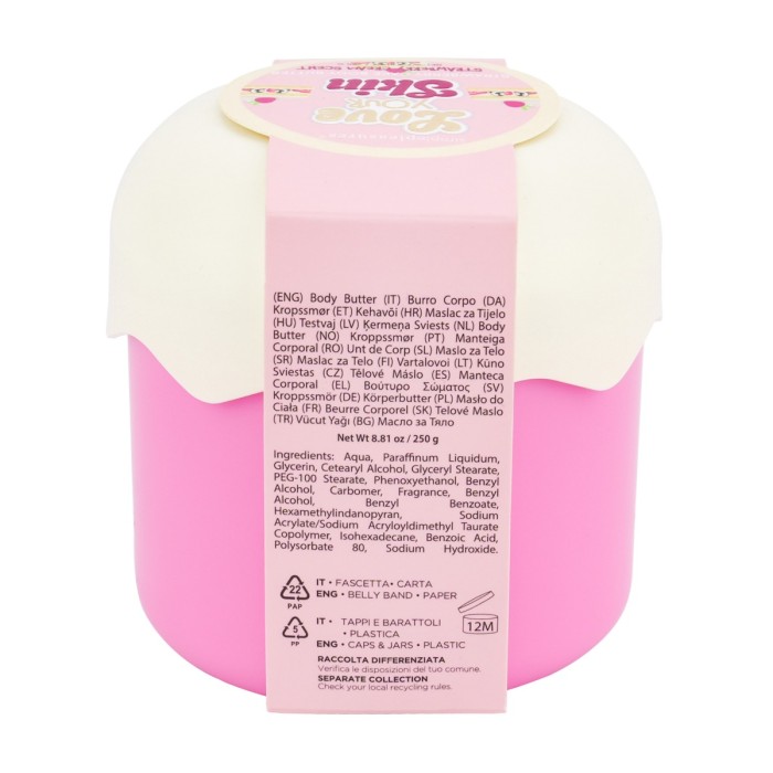 Tricoastal Strawberry Body Butter – Strawberry Body Butter with Colored Lid