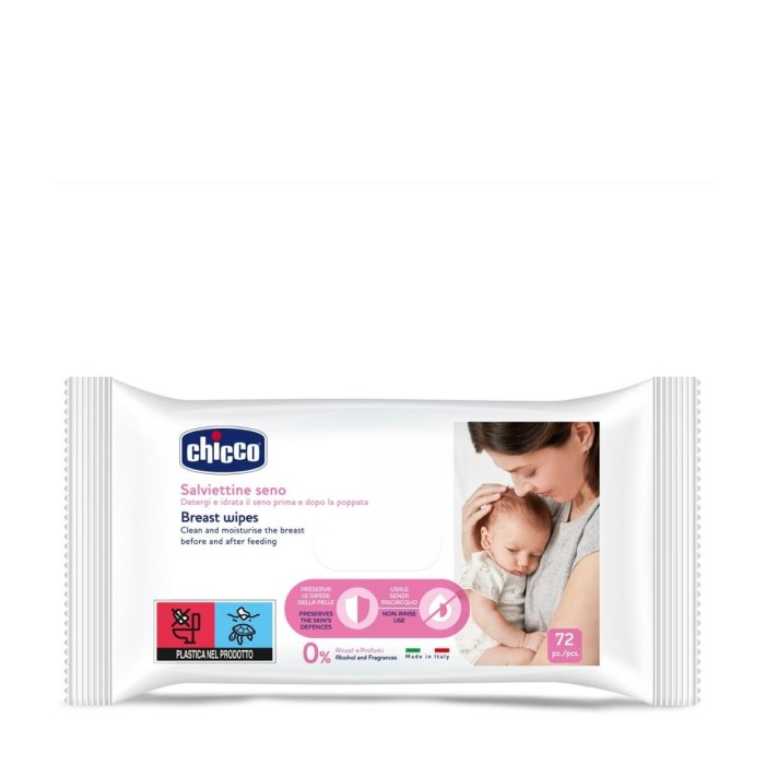 Chicco Breast Wipes Μαντηλάκια Καθαρισμού Στήθους 72τμχ