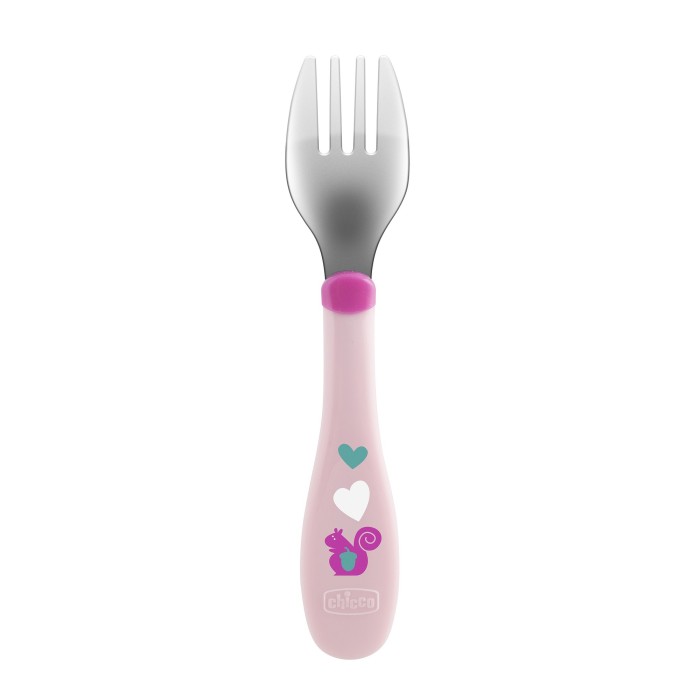 Chicco Fork & Spoon 18m+ Pink 2pcs
