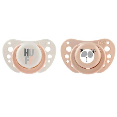 Chicco PhysioForma Air Πιπίλα Σιλικόνης για 0-6m 2τμχ Μπεζ-Ροζ