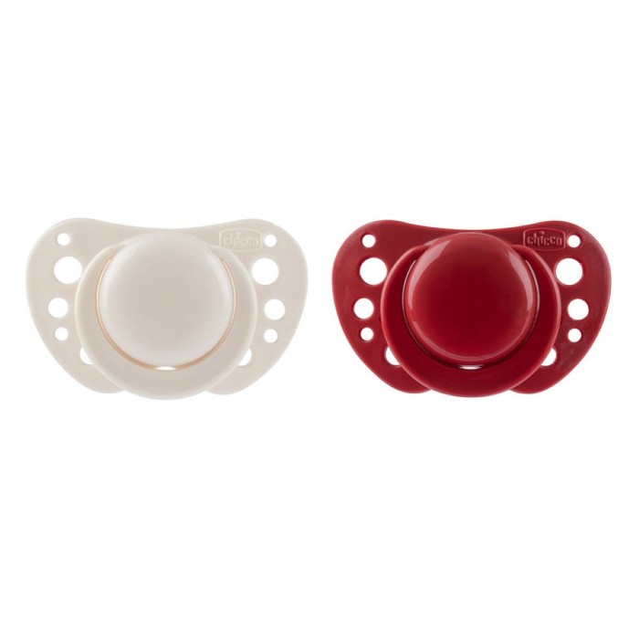 Chicco PhysioForma Air Πιπίλα Σιλικόνης 6-16m+ 2τμχ Μπεζ-Μπορντώ