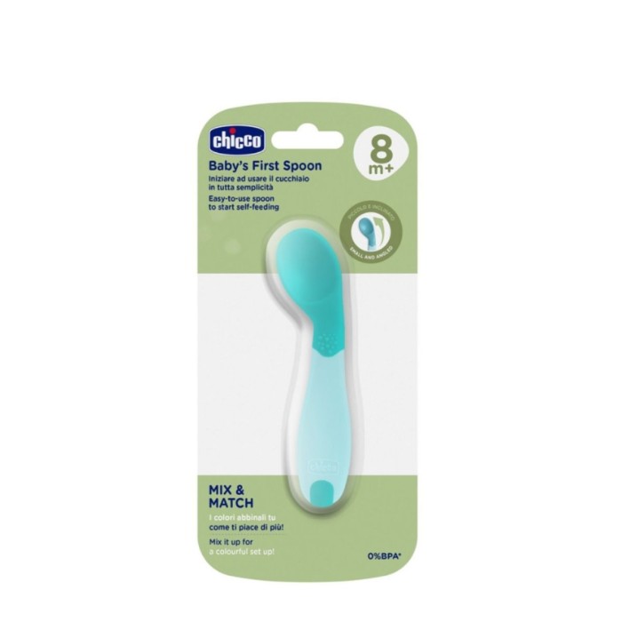 Chicco Κουτάλι Σιλικόνης Αρχής 8m+ Αγορι