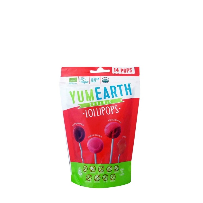 Yumearth Organic Pops Fruit Lollipops 14pcs Bio