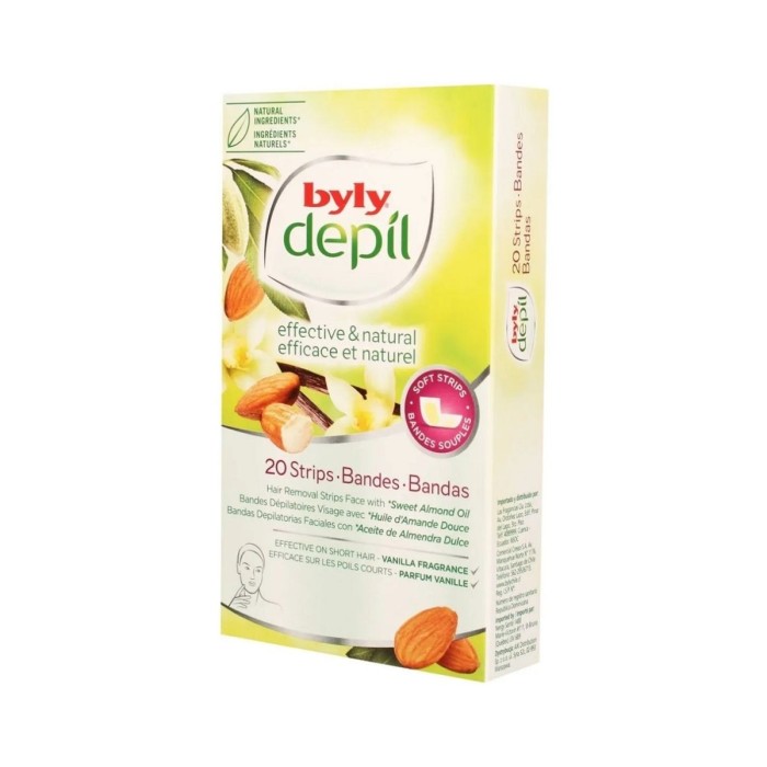 Perky Byly Depil Sweet Almond Oil Face Strips 20pcs