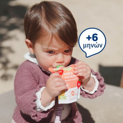Smileat, Πουρές Φρούτων σε Pouch Βιολογικής Προέλευσης, Μπανάνα-Φράουλα, Χωρίς Γλουτένη 100γρ