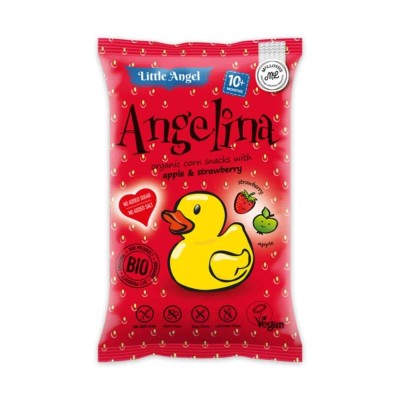 McLloyds Angelina Σνακ Καλαμποκιού με Φράουλα & Μήλο 30g