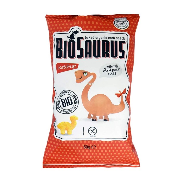 McLloyds Biosaurus Σνακ Καλαμποκιού με Κέτσαπ 50g