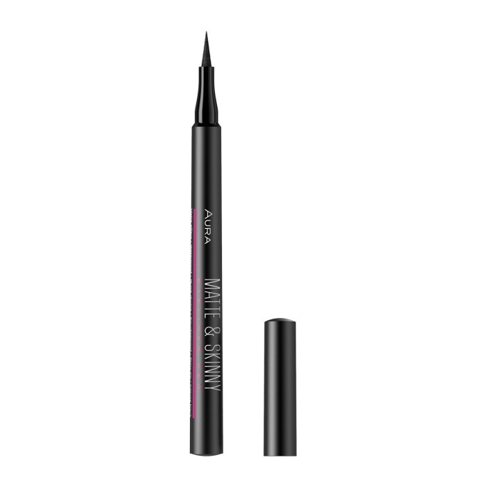 Aura Matte & Skinny Eyeliner Pen Black 1.2ml