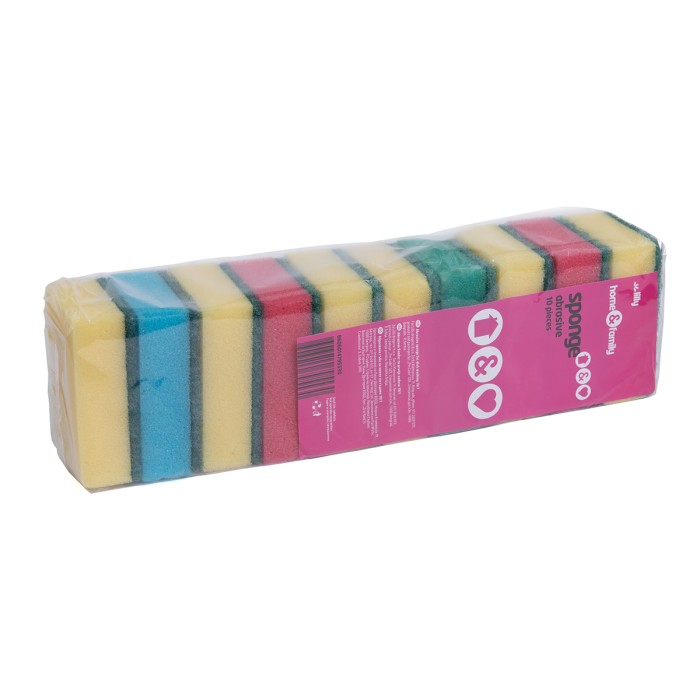 Home & Family Dishwashing Sponges 10pcs