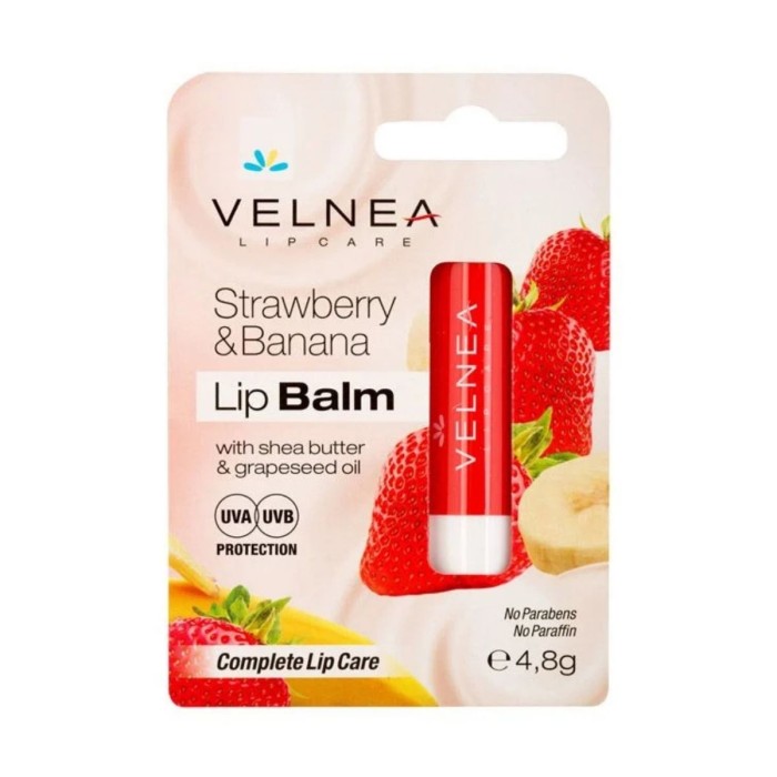 Velnea Strawberry & Banana Βάλσαμο Χειλιών 4.8g