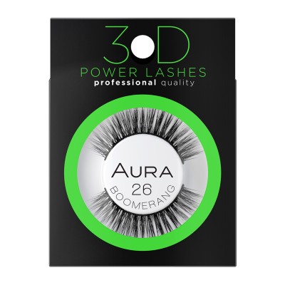 Aura 3D False Eyelashes No. 26 Boomerang