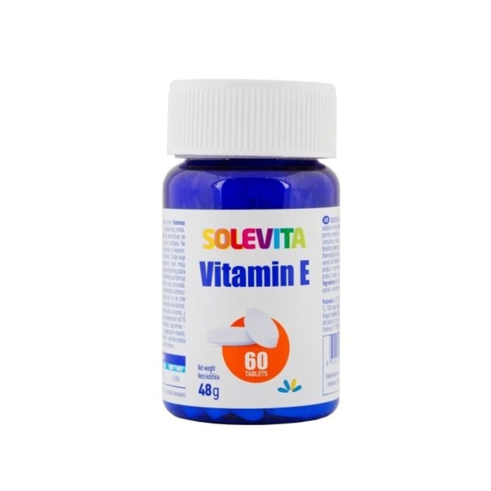 Solevita Βιταμίνη Ε Συμπλήρωμα Διατροφής 60τμχ