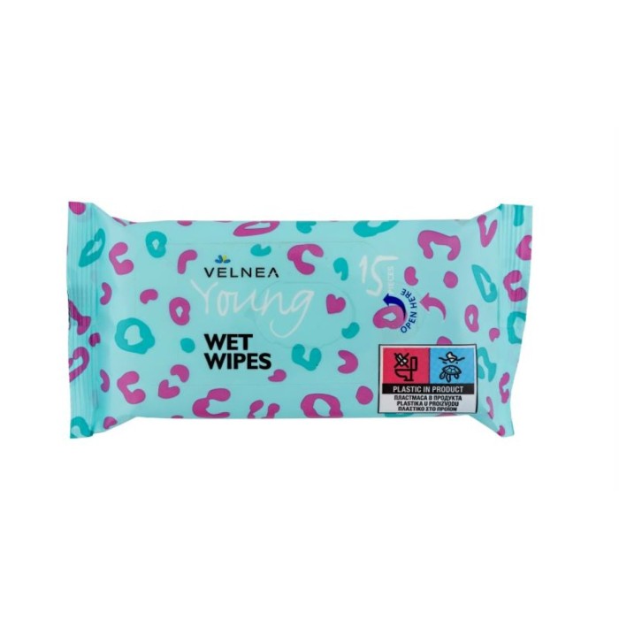 Velnea Young Soft Wet Wipes 15pcs