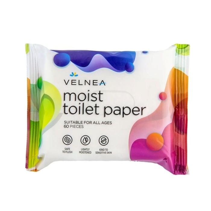 Velnea Wet Toilet Wipes 60pcs